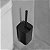 Suporte Porta Escova Sanitária de Chão Adesivo Parede Banheiro Preto - Aura SS400PTF Ou - Imagem 3