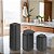 Kit Banheiro 3pç Porta Escova Cotonete Algodão + Dispenser Sabonete 380ml Preto - Aura Ou - Imagem 2