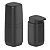 Kit Banheiro 2pç Porta Escova de Dente + Dispenser Sabonete Líquido 380ml Preto - Aura Ou - Imagem 1