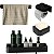 Kit Banheiro 4pç Saboneteira + Papeleira + Porta Shampoo + Toalheiro Com Adesivo Preto - Eleve Ou - Imagem 1