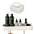 Kit Banheiro 2pç Saboneteira + Porta Shampoo Com Adesivo Bege - Eleve Ou - Imagem 1
