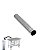 Cano Para Chaminé Fogão a Lenha Galvanizado 33cm 115mm - 1816 Hedlund - Imagem 1