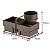 Kit 4 Peças Suporte 40 Cápsulas 3 Corações Porta Copos Guardanapos Sachês Cor Café - Future - Imagem 3