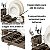 Kit Cozinha Lixeira 2,5L + Porta Talher + Escorredor De Louça Bandeja Cor Café - Future - Imagem 3