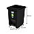 Lixeira Plástica 7 Litros Com Pedal Cesto De Lixo Preto Banheiro Cozinha - SR2207/20 Sanremo - Imagem 4