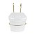 Lixeira Branca 2,5L Com Suporte Dourado Para Barra Parede Cozinha - 2409DD Future - Imagem 3