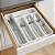 Organizador de Talheres Para Gaveta 5 Divisorias Plástico Cozinha Branco - 401045 Crippa - Imagem 2