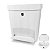 Lixeira 15 Litros Grande Com Tampa Pedal Plástica Cozinha Branco - Gambrage 403170 Crippa - Imagem 1