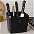 Kit 4Pç Organizador de Pia + Escorredor de Louça Talheres + Lixeira 2,5 Litros Com Tampa Cozinha Preto - Pop Crippa - Imagem 4