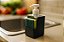 Kit 4Pç Dispenser + Escorredor de Louça Talheres + Lixeira 2,5 Litros Com Tampa Cozinha Preto - Pop Crippa - Imagem 5