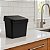 Kit Organizador de Pia + Lixeira 2,5 Litros Com Tampa Cozinha Preto - Pop Crippa - Imagem 2