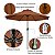 Kit Ombrelone Guarda Sol 3m Articulado Maresias Marrom Com Base Concreto Revestido Madeira - AMZ - Imagem 3