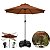 Kit Ombrelone Guarda Sol 3m Com Manivela Articulado Maresias Marrom Com Base Plástica Preta - AMZ - Imagem 1