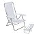Cadeira de Praia Reclinável 4 Posições Alumínio Lazy Sannet Branca - 023001 Belfix - Imagem 1