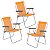 Kit 3 Cadeiras de Praia Alta Alumínio Lazy Sannet Laranja - 023511 Belfix - Imagem 1