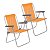 Kit 2 Cadeiras de Praia Alta Alumínio Lazy Sannet Laranja - 023511 Belfix - Imagem 1
