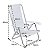 Kit 2 Cadeiras de Praia Reclinável 4 Posições Alumínio Lazy Sannet Branca - 023001 Belfix - Imagem 5