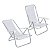 Kit 2 Cadeiras de Praia Reclinável 4 Posições Alumínio Lazy Sannet Branca - 023001 Belfix - Imagem 1