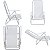 Kit 2 Cadeiras de Praia Reclinável 4 Posições Alumínio Lazy Sannet Branca - 023001 Belfix - Imagem 4