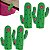 Kit 4 Prendedores De Toalha Cactus Verde Clip Para Cadeira De Praia - 3103 Tobee - Imagem 1