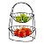 Fruteira de Mesa 2 Andares Cesto Organizador Frutas Preto Onix - 992OX Future - Imagem 1