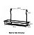 Suporte Porta Utensilios Para Barra de Parede Cozinha Preto Fosco - 2802PT - Imagem 4