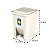 Lixeira Plástica 7 Litros com Pedal Cesto de Lixo Bege Banheiro Cozinha - SR2207 Sanremo - Imagem 4