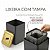Lixeira Quadrada 6,5 Litros Cesto De Lixo Preto/Dourado Para Banheiro Cozinha - 530PTD Future - Imagem 4