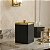 Lixeira Quadrada 6,5 Litros Cesto De Lixo Preto/Dourado Para Banheiro Cozinha - 530PTD Future - Imagem 2
