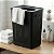 Cesto de Roupa Com Tampa Plástico 38 Litros Flow  Lavanderia Banheiro Preto Fosco - CFW2100PTF Ou - Imagem 2