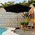Ombrelone 3 metros Guarda Sol Sombrero 6 Hastes Central Jardim Piscina JURERÊ Preto - AMZ - Imagem 3