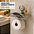Suporte Porta Papel HIgiênico Objetos Cromado Adesivo Parede - 148 Future - Imagem 2