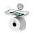 Suporte Porta Papel HIgiênico Objetos Cromado Adesivo Parede - 148 Future - Imagem 1
