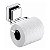 Suporte Porta Papel Higiênico Cromado Com Adesivo Parede Banheiro - 102 Future - Imagem 1