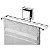 Suporte Porta Toalha Toalheiro 25cm Cromado Com Adesivo Parede Banheiro - 103 Future - Imagem 1