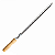 Espeto Inox Com Roldana Para Churrasqueira Rotativa Cabo Madeira - 408 Matrinox - Imagem 1