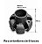 Coroa Castanha Conector de Varetas Reparo Para Ombrelone 6 Hastes Guarda Sol Ombrelone - AMZ - Imagem 7