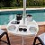 Mesa de Apoio Bandeja Portátil Porta Copos Celular Para Ombrelone Guarda Sol - AMZ - Imagem 5