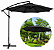 Ombrelone Lateral Suspenso 3m Guarda Sol Piscina Jardim Kauai PRETO - AMZ - Imagem 1