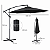Ombrelone Lateral Suspenso 3m Guarda Sol Piscina Jardim Kauai PRETO - AMZ - Imagem 7