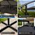 Ombrelone Lateral Suspenso 3m Guarda Sol Piscina Jardim Kauai PRETO - AMZ - Imagem 3