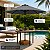 Kit Ombrelone Guarda Sol Ipanema 2,5m Articulado Preto com Base Revestida Madeira Jardim Piscina Praia - AMZ - Imagem 4