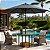 Kit Ombrelone Guarda Sol Ipanema 2,5m Articulado Preto com Base Revestida Madeira Jardim Piscina Praia - AMZ - Imagem 2