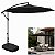 Kit Ombrelone Lateral Suspenso 3m Kauai Preto + Base 55 Litros Piscina Jardim - AMZ - Imagem 1