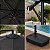 Kit Ombrelone Lateral Suspenso 3m Kauai Preto + Base 55 Litros Piscina Jardim - AMZ - Imagem 4