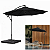 Kit Ombrelone Lateral Suspenso 3m Kauai Preto + Base 60 Litros Quadrada Piscina Jardim - AMZ - Imagem 1