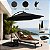 Kit Ombrelone Lateral Suspenso 3m Kauai Preto + Base 60 Litros Quadrada Piscina Jardim - AMZ - Imagem 2