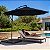 Kit Ombrelone Lateral Suspenso 3m Kauai Preto + Base 60 Litros Quadrada Piscina Jardim - AMZ - Imagem 3