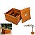 Base de Madeira Para Ombrelone 52x52cm Com Tampa Mesa - Cor Mel AMZ - Imagem 2