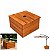 Base de Madeira Para Ombrelone 52x52cm Com Tampa Mesa - Cor Mel AMZ - Imagem 1